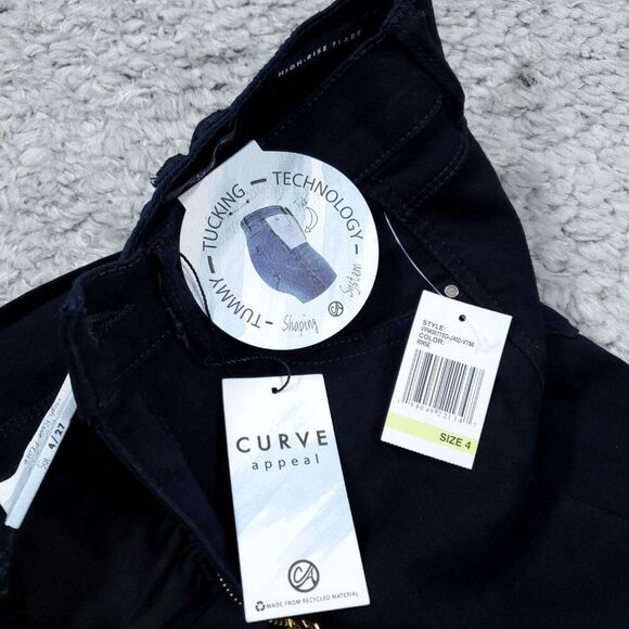 Curve Appeal Blue Dark Wash Stretch High Rise Flare Jeans Size 4 27 - Picture 6 of 8